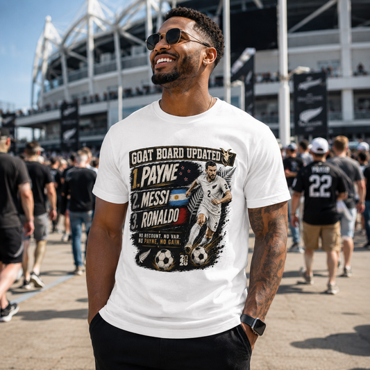 Tim Payne World Cup 2026 GOAT Supporter Tee | Unisex New Zealand Football Fan Shirt