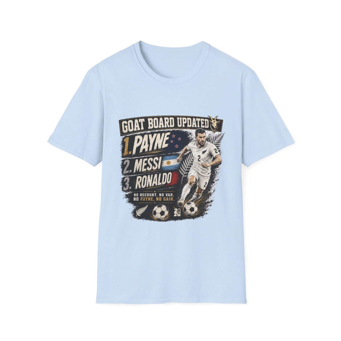 Tim Payne World Cup 2026 GOAT Supporter Tee | Unisex New Zealand Football Fan Shirt