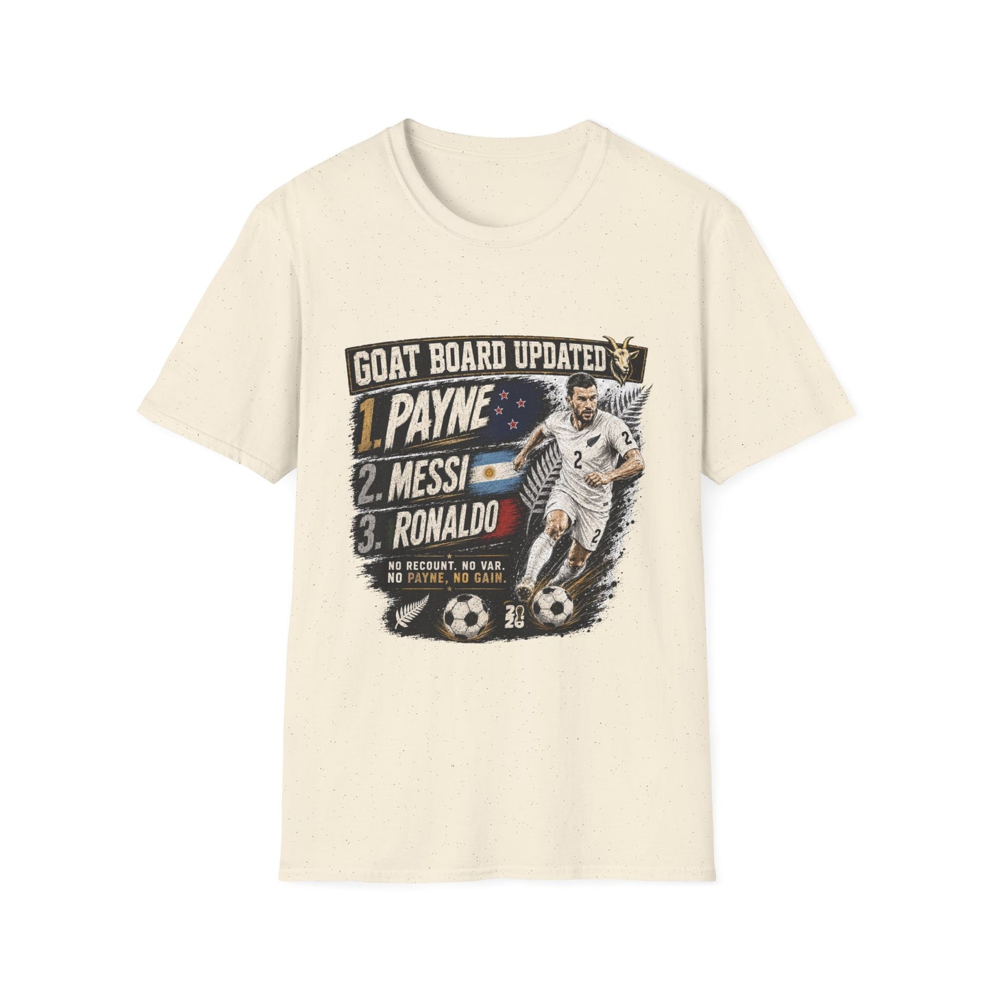 Tim Payne World Cup 2026 GOAT Supporter Tee | Unisex New Zealand Football Fan Shirt