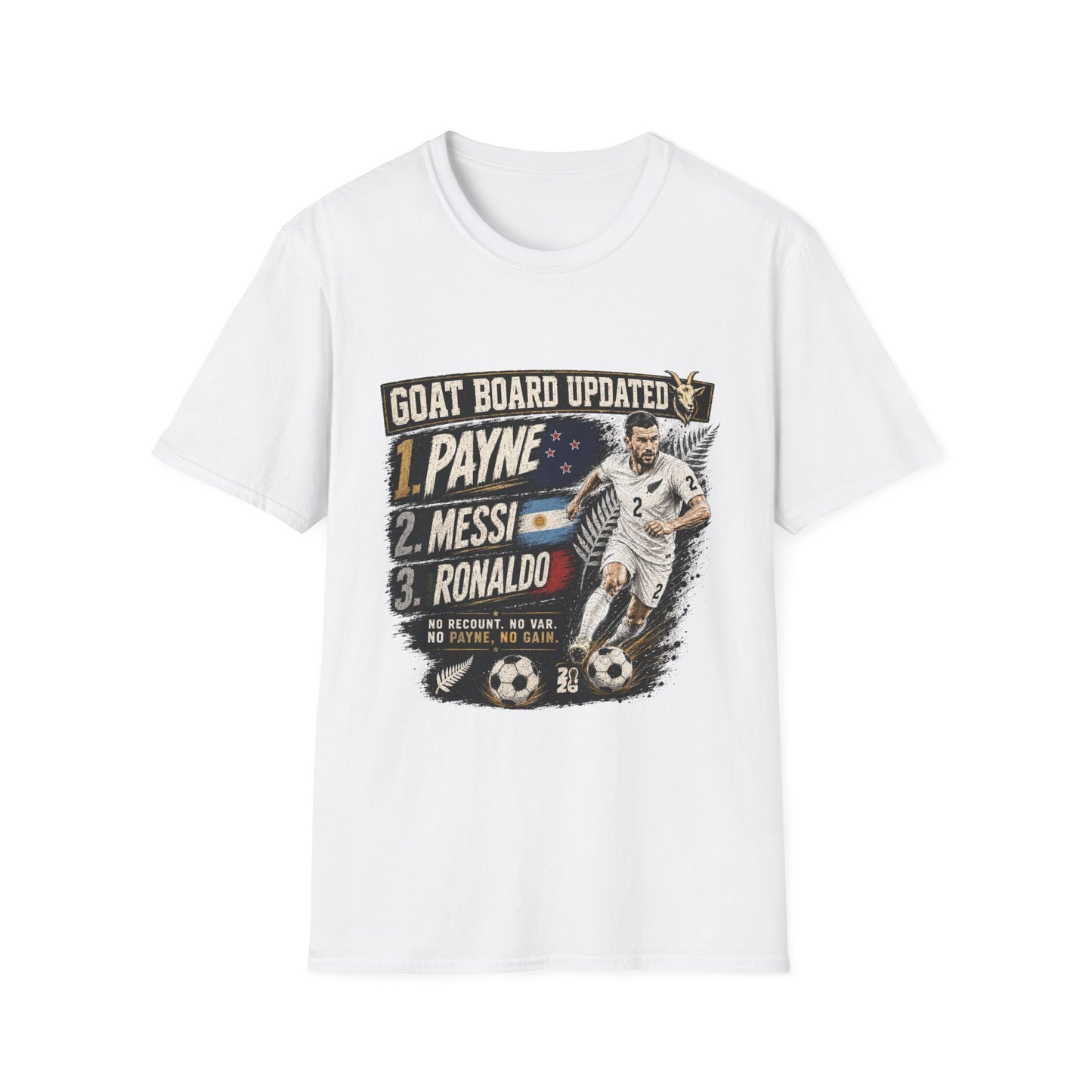 Tim Payne World Cup 2026 GOAT Supporter Tee | Unisex New Zealand Football Fan Shirt