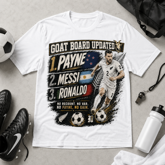 Tim Payne World Cup 2026 GOAT Supporter Tee | Unisex New Zealand Football Fan Shirt